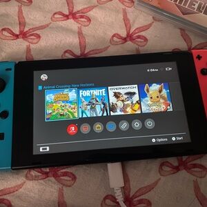 Nintendo Switch with Blue and Red Joy-Cons